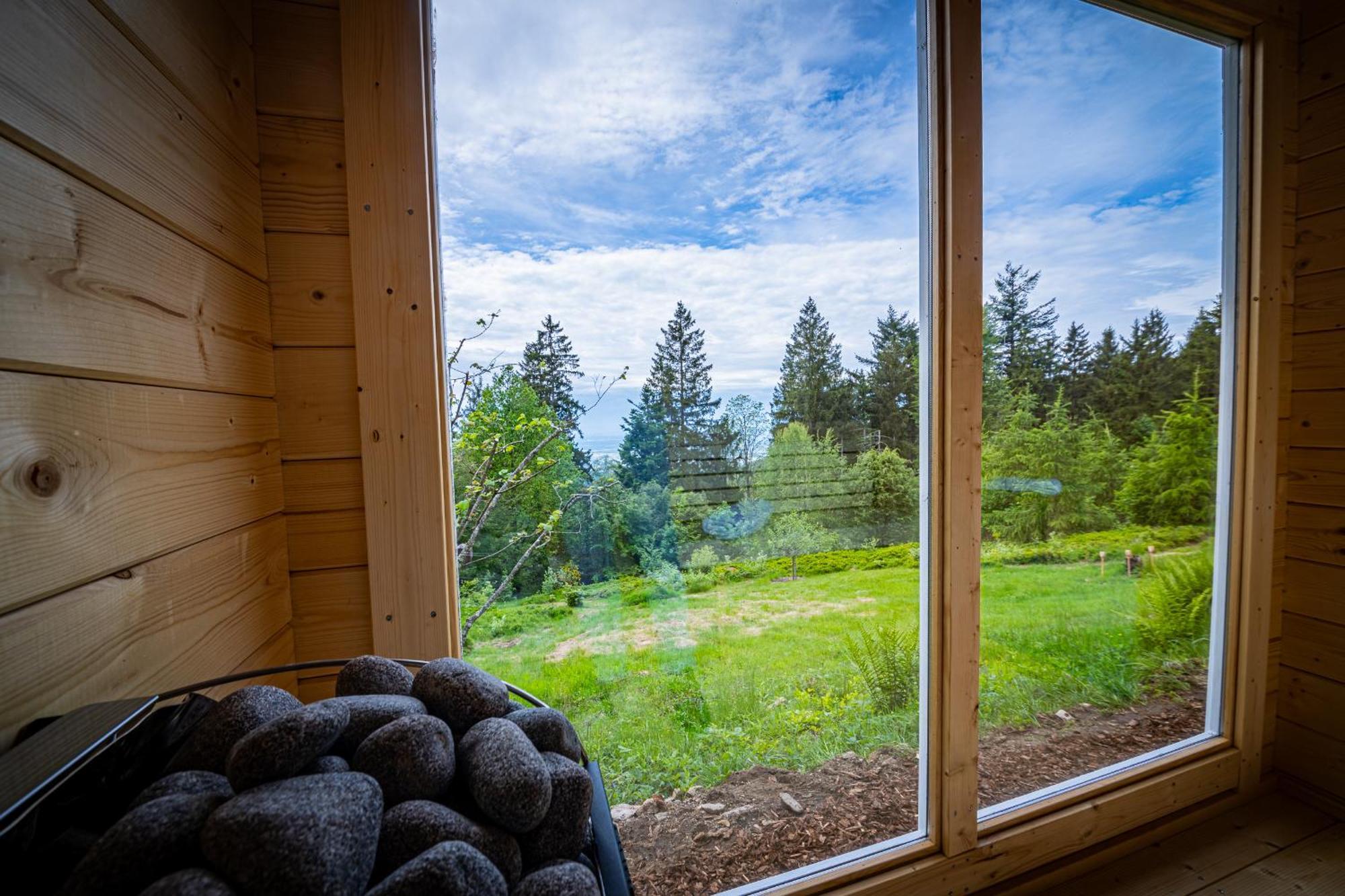 Sonnenhaeusle - Natur. Fernblick. Panorama-Sauna. 사스바흐발덴 외부 사진